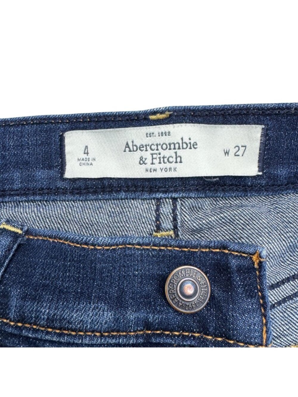 Abercrombie & Fitch Women's Distressed Denim Shorts Size 27 - Picture 5 of 8